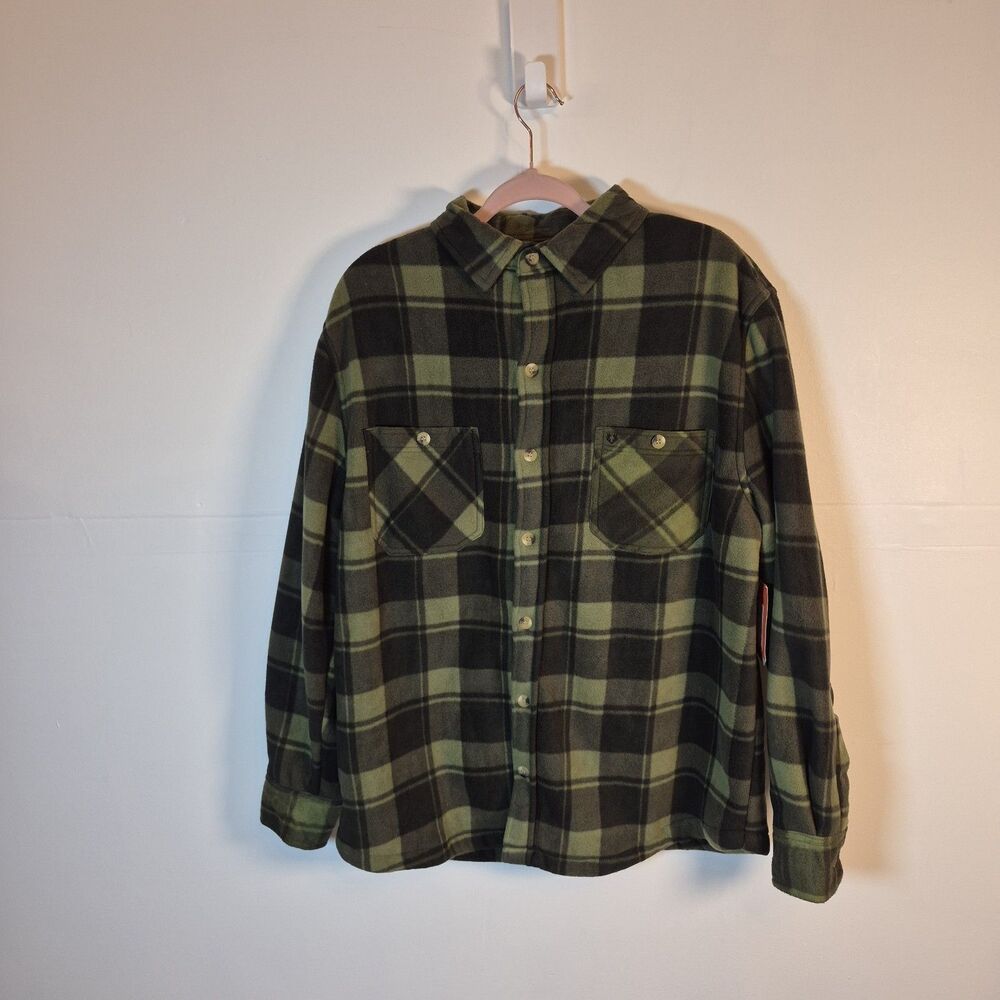 Racks and Reels Men's Sherpa Lined Fleece Jacket Size M Shirt Shacket Button-Up